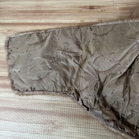 Vintage Genuine BROWN MINK FUR Cape Coat Shawl Wrap Stole ~ Evening or Casual - Picture 8 of 11